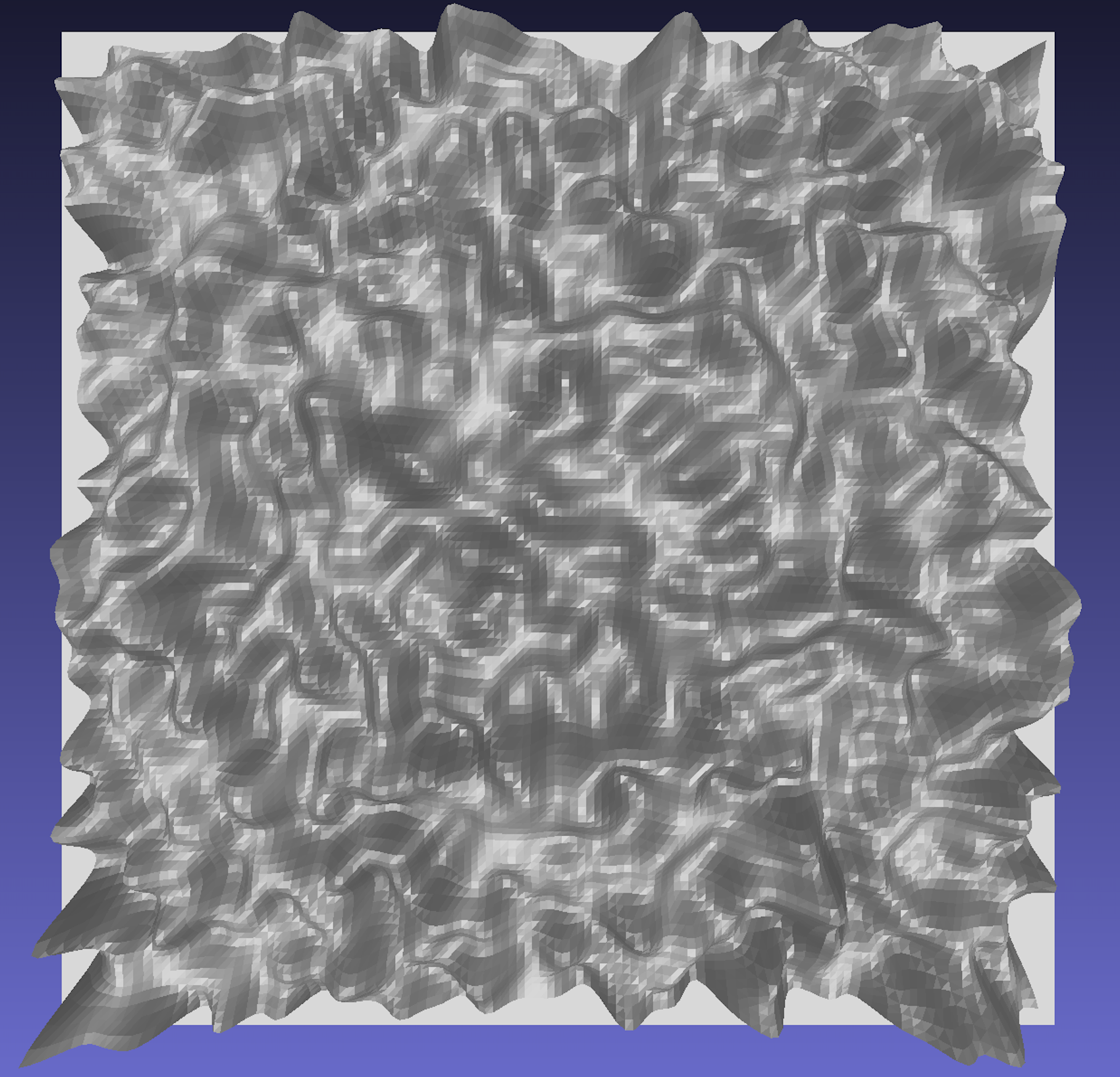 The generated stl file viewed in MeshLab.
